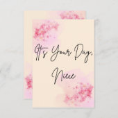 お前の日だ姪ミニマル誕生日 招待状 (正面/裏面)