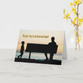 「お前の日は後ろに座ってリラックスい」父の日 カード (黄色い花)