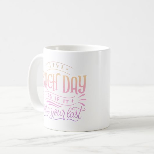 お前の最後のもしように毎日を送る コーヒーマグカップ (正面左)