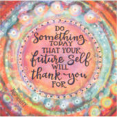 お前の未来は感謝する感動的 シール (正面)