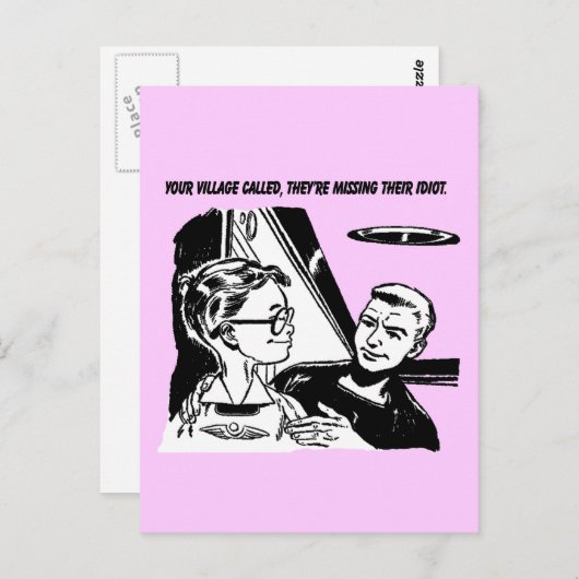 お前の村が呼び出した恋しく思ら、彼らは馬鹿だ ポストカード (正面/裏面)
