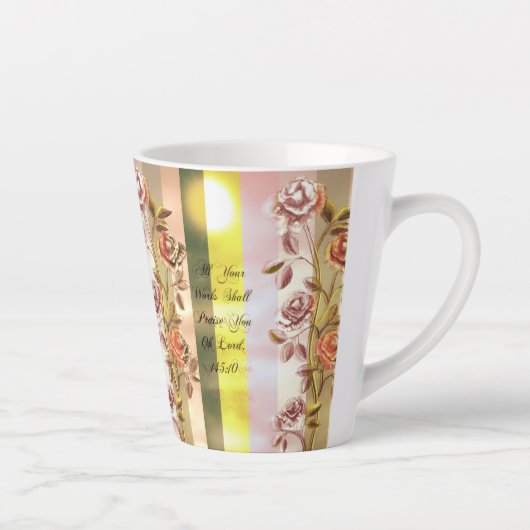 お前の業は皆お前を賞める カフェラテマグ (右)