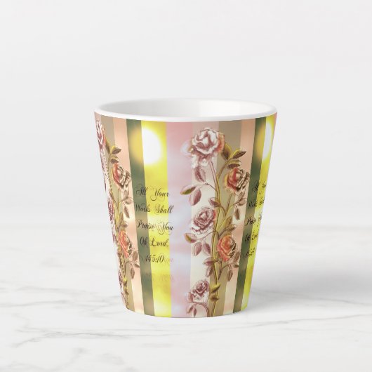 お前の業は皆お前を賞める カフェラテマグ (正面)