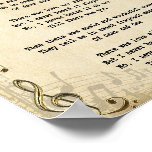 お前の歌の歌詞ウォールアートプリント ポスター (角)