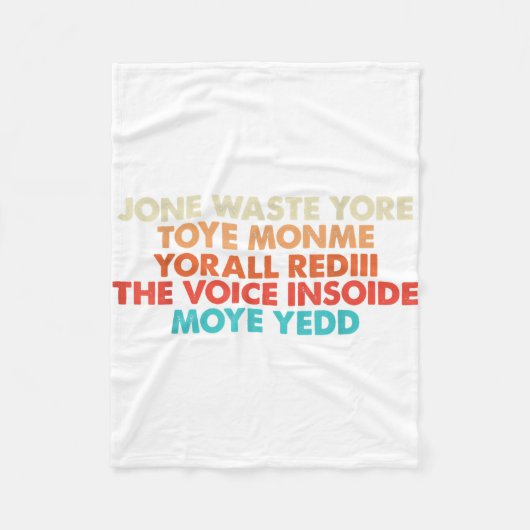 お前の歌詞に時間を恋しく思無駄にするな フリースブランケット (正面)