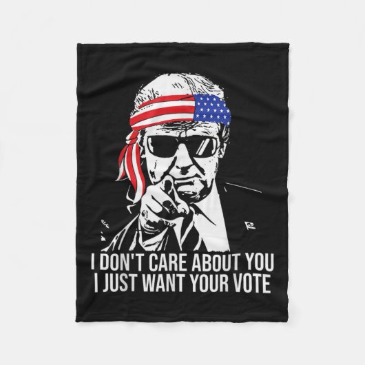 お前の気に事は嫌だ投票トランプ2 フリースブランケット (正面)