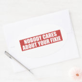 お前の気に固定については誰も 楕円形シール (封筒)