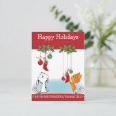 お前の獣医院でペットを連れて行く休日の挨拶 シーズンポストカード (スタンド正面)