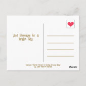 お前の笑顔考えの買い物袋の花 ポストカード (裏面)