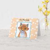 お前の考え事は水彩キツネが呼んでる カード (黄色い花)