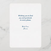 お前の考え銀の半月の水 箔シーズンカード (裏面)