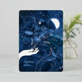 お前の考え銀の半月の水 箔シーズンカード (立ち正面)