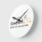 お前の言い訳は？ ラウンド壁時計 (傾斜)