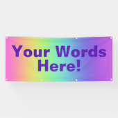 お前の言葉はここだ！レインボーカスタマイズバナー 横断幕 (横)