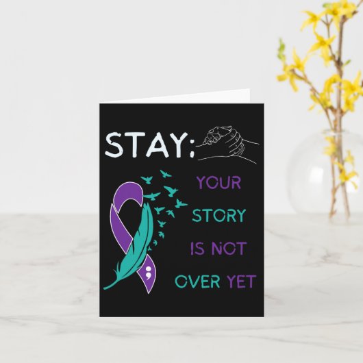 お前の話はまだ終わりではない自殺を防ぐ カード (黄色い花)