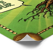 お前の話最高のを聞け-漫画やる気を起こさせるツリー ポスター (角)