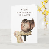 お前の誕生日が駄目だ!ふくろう カード (黄色い花)