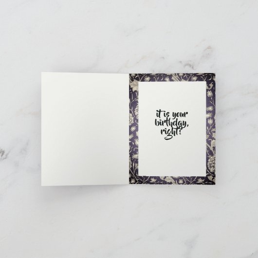 お前の誕生日だろ？おもしろい カード (内部)