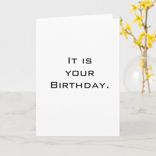 お前の誕生日だ カード (黄色い花)