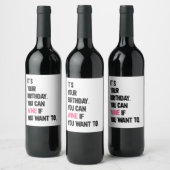 お前の誕生日でワインラベルが付く ワインラベル (ボトル)