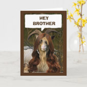 お前の誕生日に向かって準備が祝整った「兄弟」 カード (黄色い花)