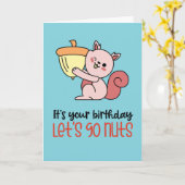 お前の誕生日は行くぞナッツおもしろい誕生日 カード (黄色い花)