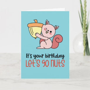 お前の誕生日は行くぞナッツおもしろい誕生日 カード