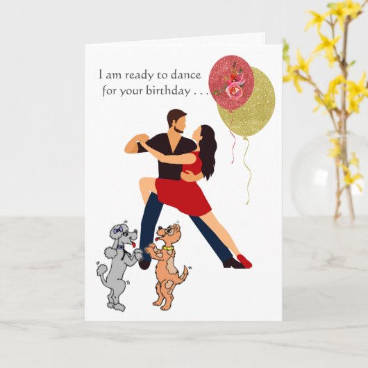 お前の誕生日は踊る用意がある カード (黄色い花)