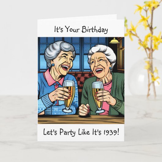 お前の誕生日!ラトルを振って行こう カード (黄色い花)