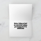 お前の誕生日**息子**リラックスで楽しむ カード (内部)