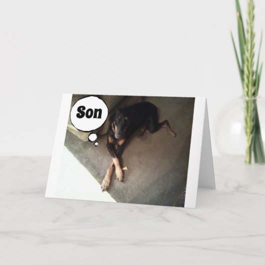 お前の誕生日**息子**リラックスで楽しむ カード (正面)