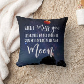 お前の遠恋しく思い家族の月 クッション (ブランケット)