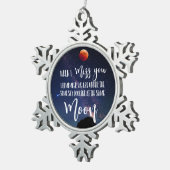 お前の遠恋しく思い家族の月 スノーフレークピューターオーナメント (右)