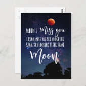 お前の遠恋しく思い家族の月 ポストカード (正面/裏面)