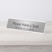 お前の銀と一緒に座ってくれ デスクネームプレート (正面)