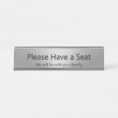 お前の銀と一緒に座ってくれ デスクネームプレート (正面)