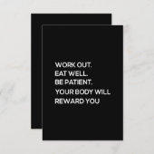 お前の食べ体が報いる忍耐強く働く サンキューカード (正面/裏面)