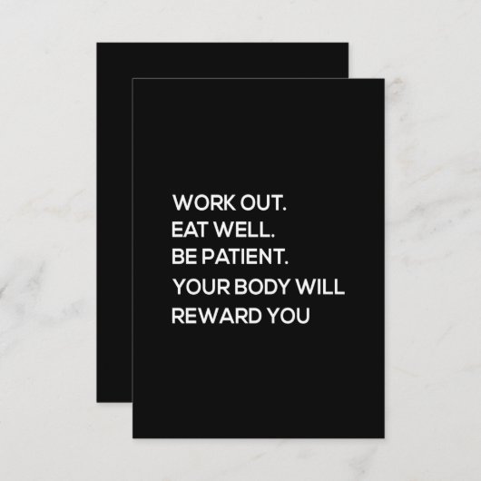 お前の食べ体が報いる忍耐強く働く サンキューカード (正面/裏面)