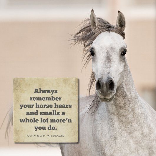 お前の馬は耳を傾け匂いを嗅ぐ |カウボーイウィズダム ストーンコースター