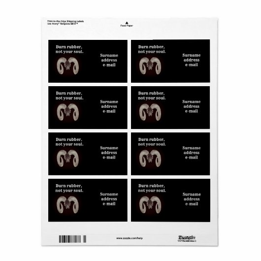 お前の魂ではなくゴムを燃やす。カスタマイズ ラベル (フルシート)