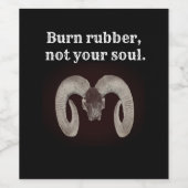 お前の魂ではなくゴムを燃やす。カスタマイズ ワインラベル (シングルラベル)