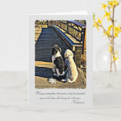 お前の魂に触れた犬ペット·コンパシーカード カード (黄色い花)