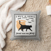 お前の黒いハロウィーン猫に呪文をかける クッション (ブランケット)