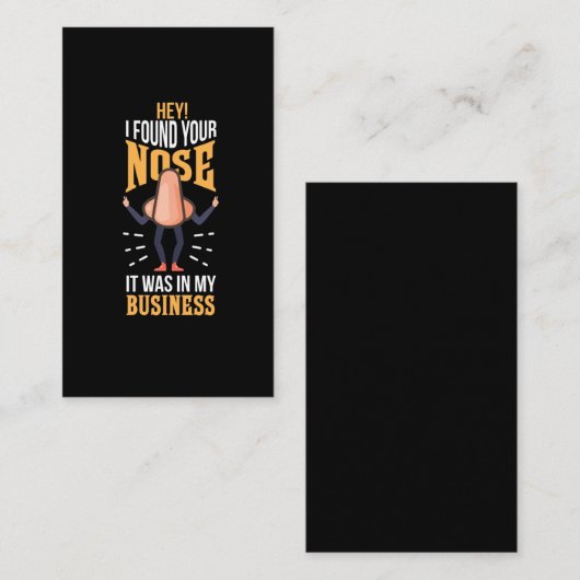 お前の鼻を見つけたのは私の会社の社員だ 名刺 (正面/裏面)