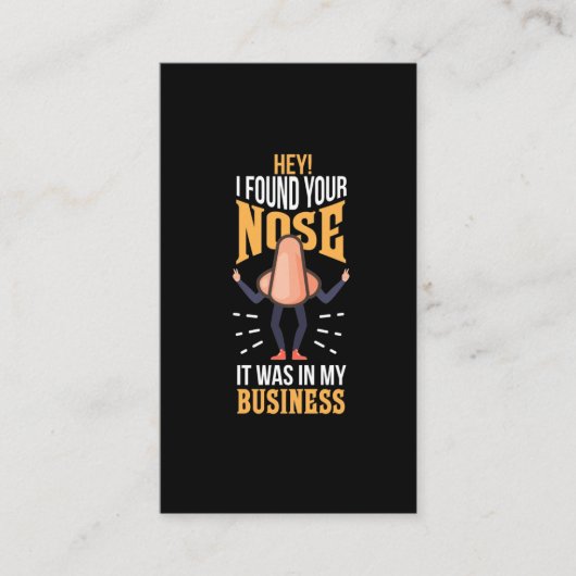 お前の鼻を見つけたのは私の会社の社員だ 名刺 (正面)