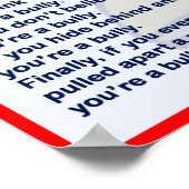 お前はいじめをする者かももししれない ポスター (角)