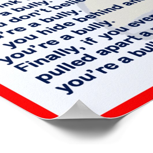 お前はいじめをする者かももししれない ポスター (角)