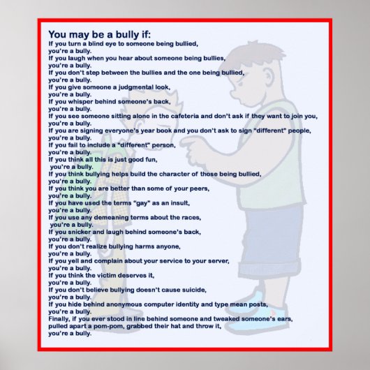 お前はいじめをする者かももししれない ポスター (正面)