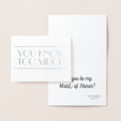 お前はおもしろいの花嫁やメイド・オブ・オーナー（花嫁付き添い人）を知り過ぎる 箔カード (ディスプレー)