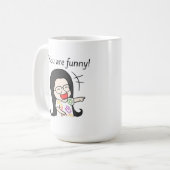 お前はおもしろい コーヒーマグカップ (正面左)